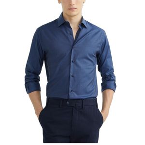 Camisa Hombre Liso Marino