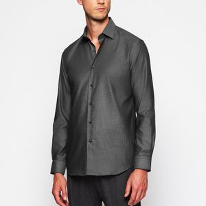 Camisa Hombre Liso Gris