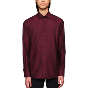 Camisa Hombre Liso Granate