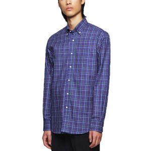Camisa Hombre Cuadros Azul
