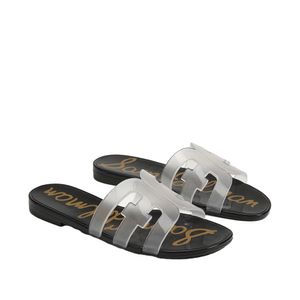 Sandalia Bay Jelly Slide Negro Claro