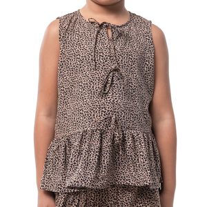 Top con Vuelos Animal Print