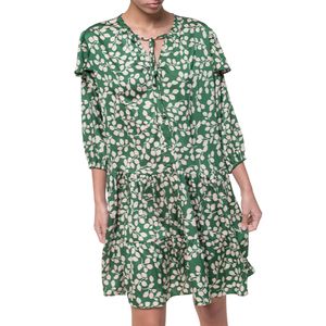 Vestido Seda Print Verde