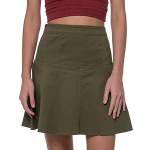 Falda con Cortes Verde Olivo