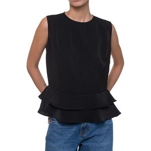 Top con Peplum Negro