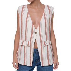 Vest Rayas Beige Naranja