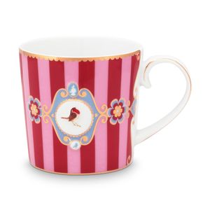 Taza Pequeña Medallion Stripe Rojo-Rosa 150ml
