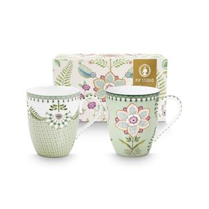 Set de 2 Tazas Grandes Lily&Lotus Verde 350ml