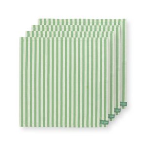 Set de 4 Servilletas Rayas Verde 40x40cm