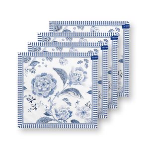 Set de 4 Servilletas Royal Regal Flor Azul40cm