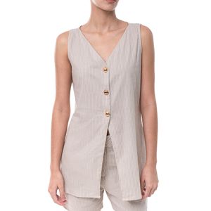 Vest Popelina Stripes Beige