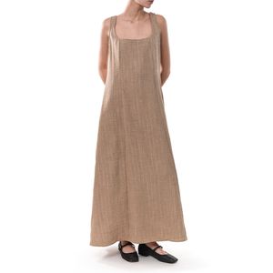 Vestido en Crepe Lurex Mocca