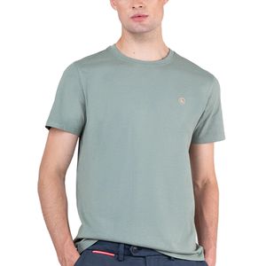 Camiseta Cuello Garment Dyed Verde