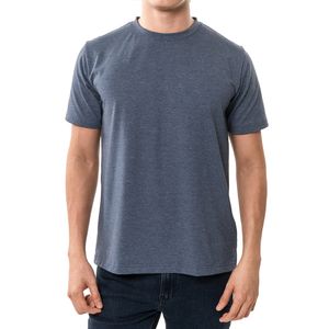 Basic T-Shirt Cuello Redondo Azul Jaspe