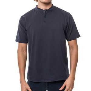 Basic T-Shirt Henley Azul Marino