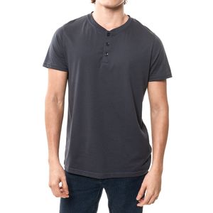 T-Shirt Algodon Pima Henley Indigo