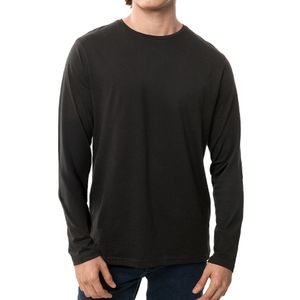 T-Shirt Algodón Pima Manga Larga Jet Black