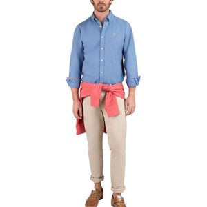 Camisa Algodón Garment Dyed Azul