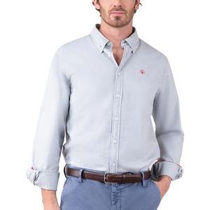 Camisa Algodón Garment Dyed Gris