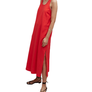 Vestido Sin Mangas Escote Olla Coral
