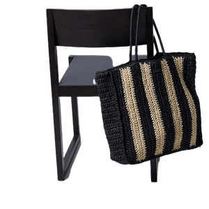 Bolso Shopper Raffia Rayas