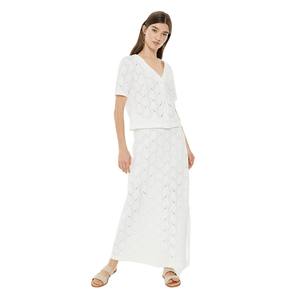 Camiseta Calada MC con botones Crudo