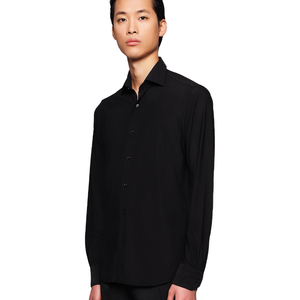 Camisa Hombre Manga Larga Liso Marino