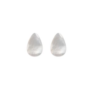 Aretes Gota Blanca Concha Perla
