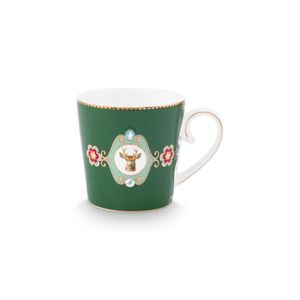 Taza L Love Birds Medallion Dark Green