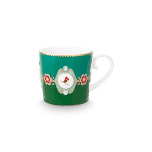 Taza S Love Birds Medallion Green