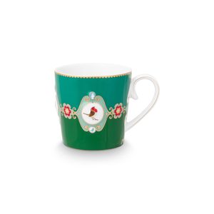 Taza L Love Birds Medallion Emerald Green