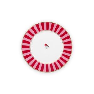 Plato Love Birds Stripes Red Pink 17cm