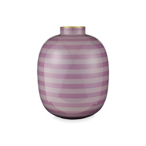 Jarrón Metal Stripes Lilac 32cm