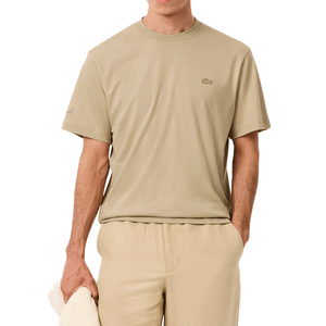Camiseta Interlock Cuello Redondo Beige