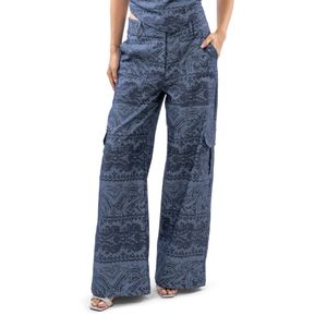 Set Denim Pantalon Print