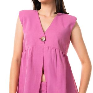 Top Escote en V Rosado