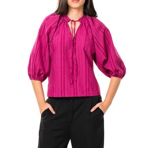 Top Volumetrico Fucsia