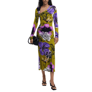 Vestido Neckline Verde Aceituna