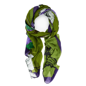 Pañuelo Flowers Musgo