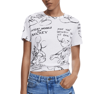 Camiseta Mickey Sketch Blanco