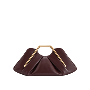 Bolso de mano con estructura metálica Lila - Borgoña