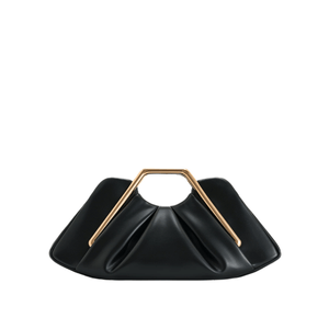 Bolso de mano con estructura metálica Lila - Negra