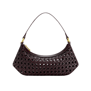 Bolso de hombro sintético Lily Claret profundo