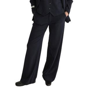 Pantalones Wide Leg Navy Stripes