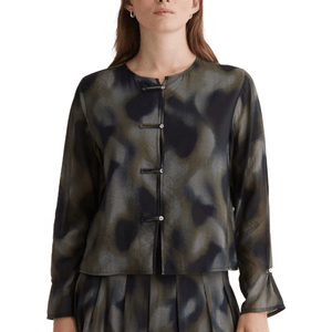 Camisa Cuello Redondo Kaki