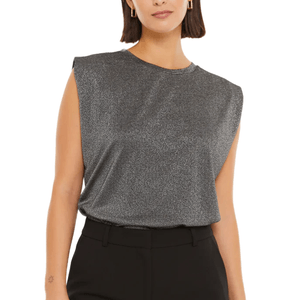 Camiseta lurex fiesta Gris oscuro