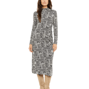 Vestido largo estampado Negro