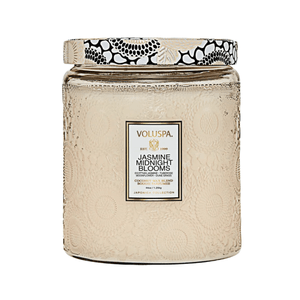 Vela Jasmine Midnight Bloom Extra Large Glass Jar 44 Oz