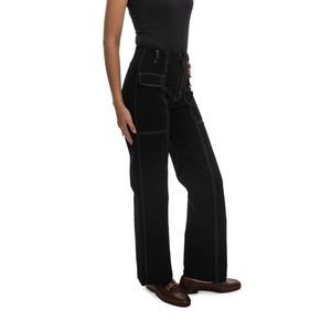Jean Cargo Pespunte Negro
